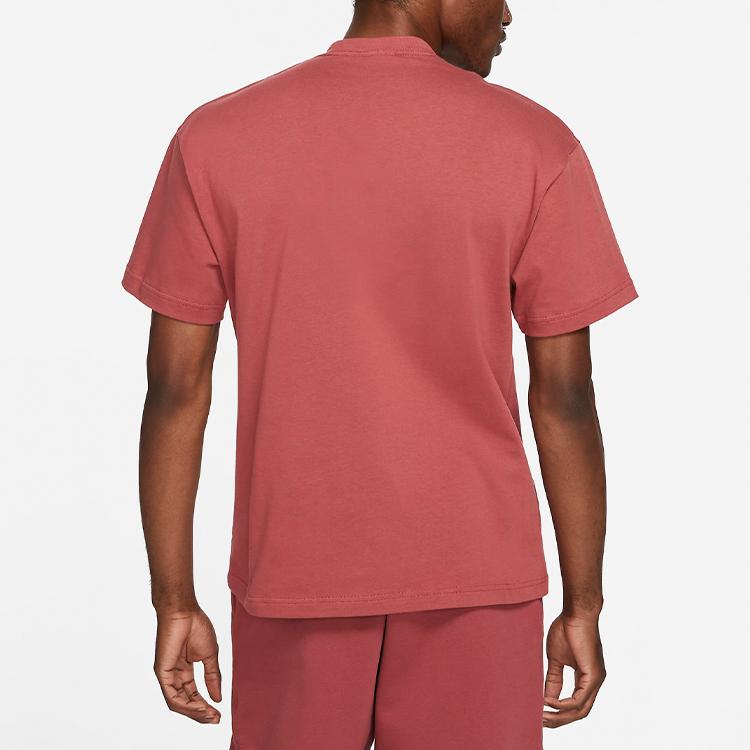 Nike Lab Solo Swoosh Essential Sports Short Sleeve T-Shirt Men Tops Cedar-Red DA0321-661