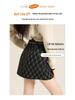 Women's 2026 Retro Plaid Woolen Chain High-Waist Bodycon A-line Skirt