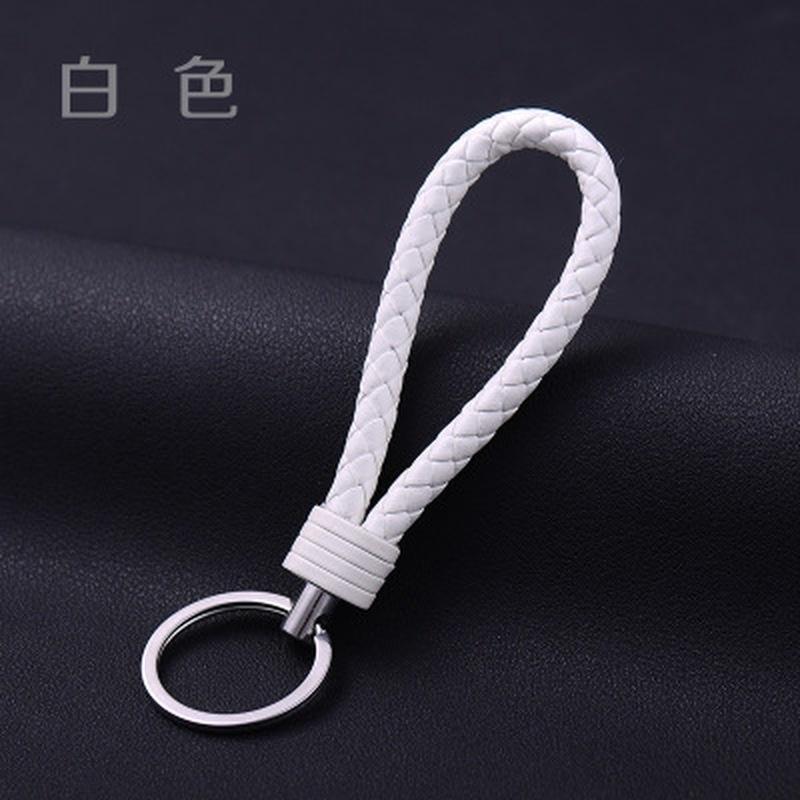 1PCS Multiple Colors Unisex Braided Leather Rope Handmade  Keychain Key Chain Car Key Ring Accessories