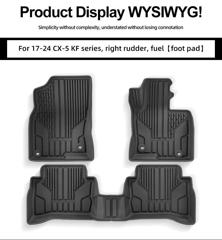 TPE Floor Mats for Right-Hand Drive Mazda CX-5 KF (2017-2024) - Dirt-Resistant.