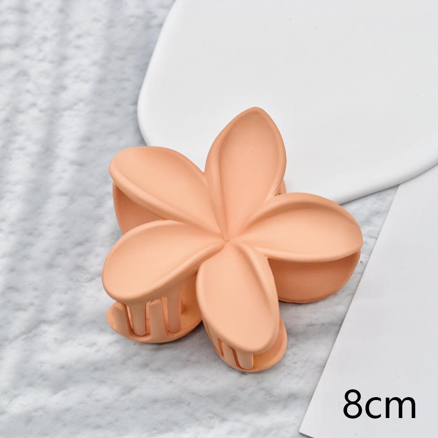 7cm Frangipani Hair Claw Clip - Colorful, Versatile Updo & Ponytail Accessory