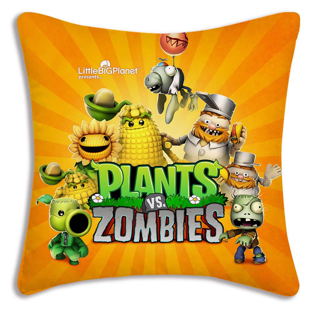 Game For Plantss Vs. Z-Zombies Pillow Covers Cartoon Sofa Decorative Home Double-sided Printing Short Plush Cute Cushion Cover