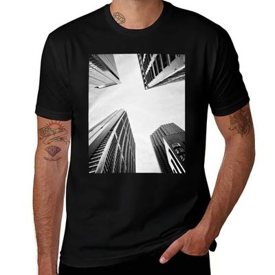 Skyscraper Trees Tshirt Casual Streetwear Short Sleeve Tee