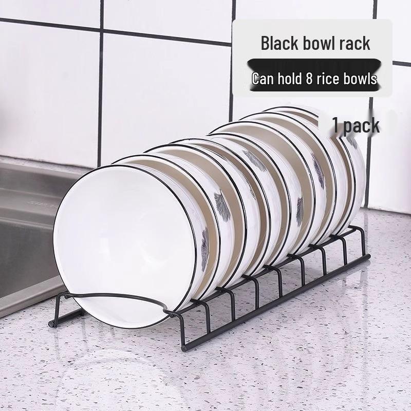 Stainless Steel Bowl & Dish Storage Rack - Kitchen Organizer & Plate Holder
