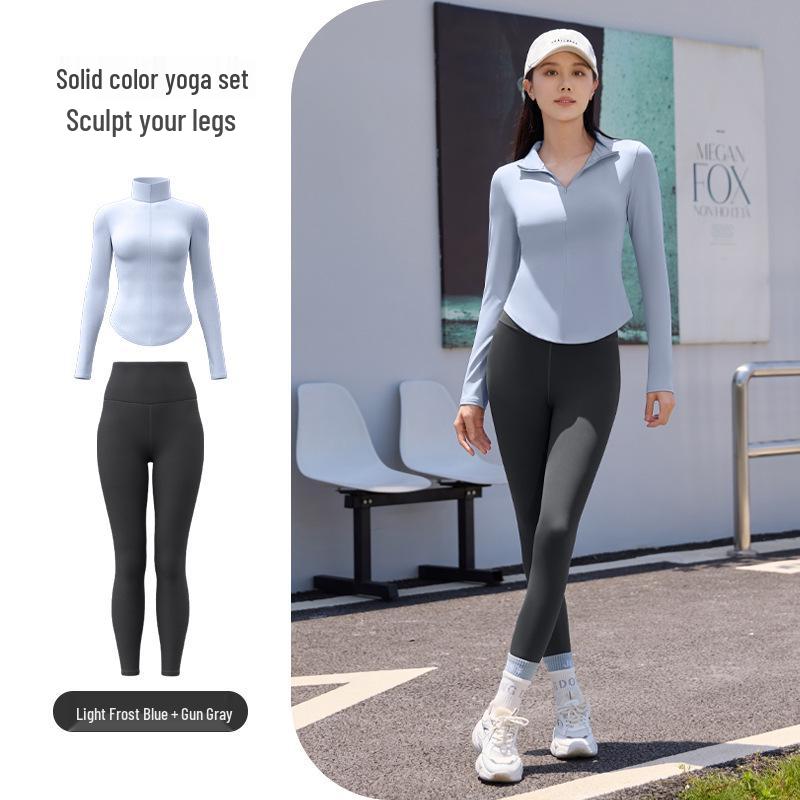 Women's Quick-Dry Yoga Suit: Lightweight, Stylish Activewear for Spring & Autumn Outdoor Fitness and Running