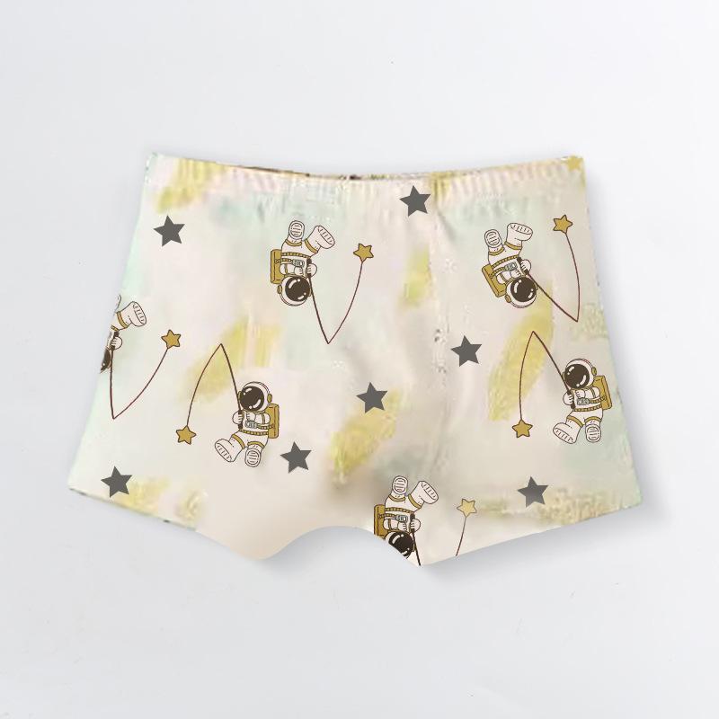 Dětské kreslené bavlněné boxerky se středním pasem - Prodyšné studentské spodní prádlo třídy A