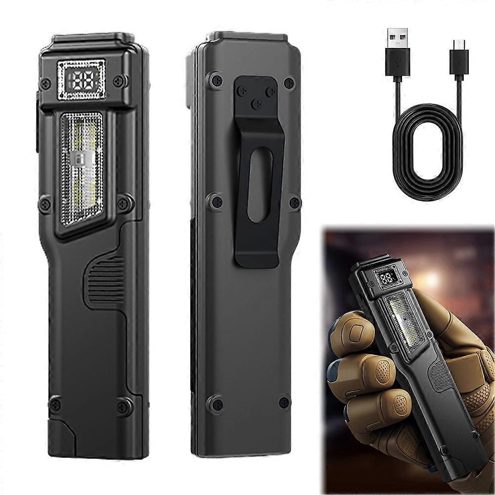 Pen Light Mini Led Magnetic Rechargeable Work Light Flashlights Pocket Light
