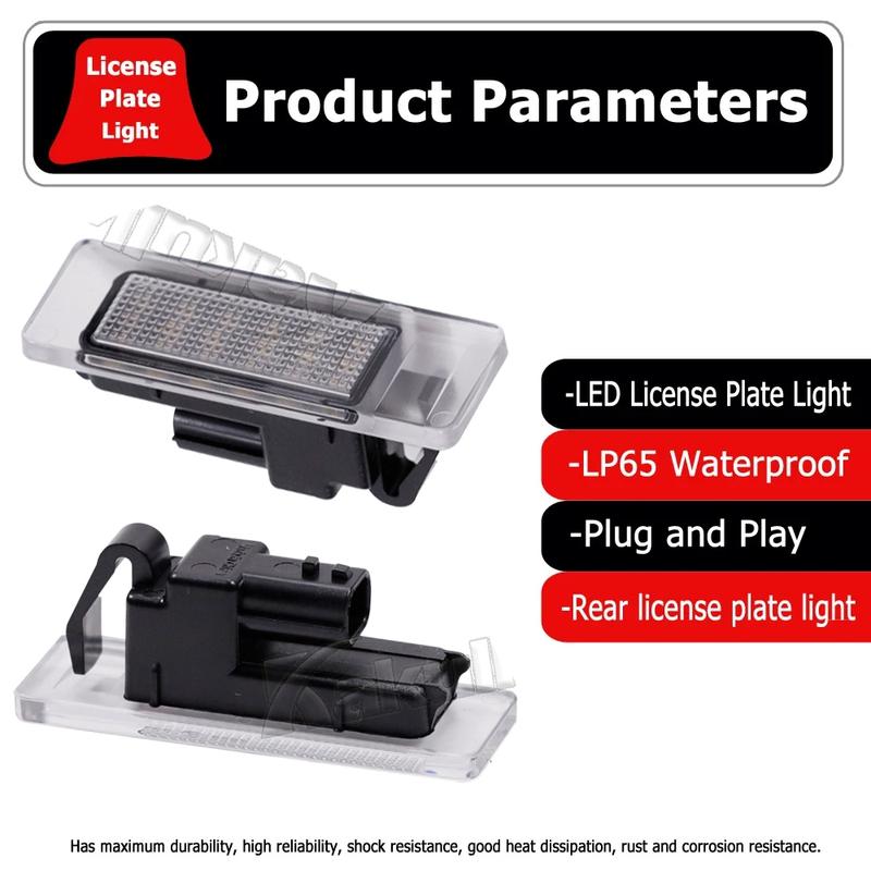 2X For Renault Megane 4 Scenic IV Twingo Kangoo Koleos MK2 Clio IV V Logan Sandero Dacia Duster LED Number License Plate Light