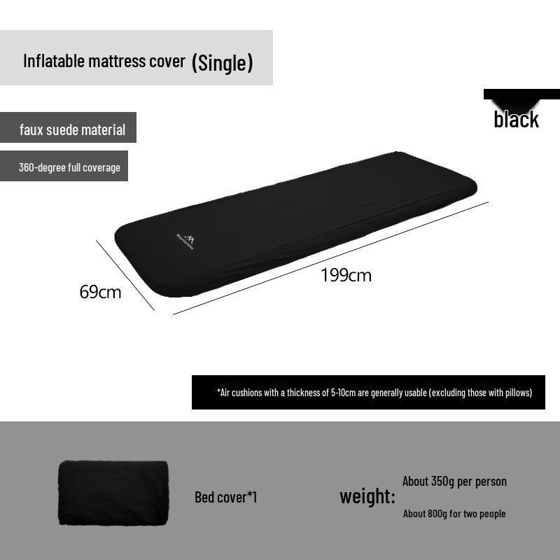 

Inflatable Bed Cover for Mountain Guest: Fits 10cm Thick Cheese Mats, Suitable for Single and Double Beds.