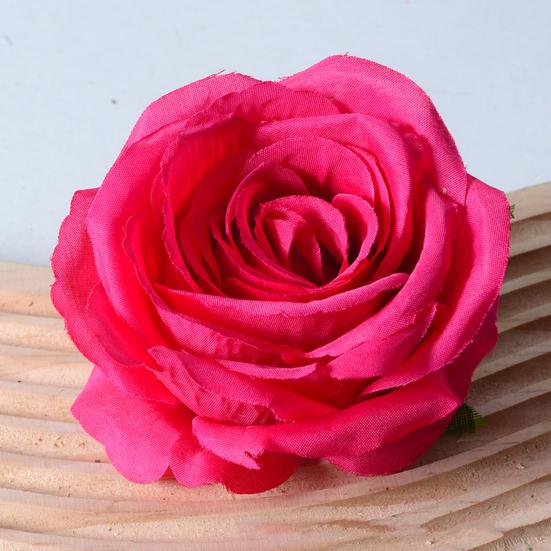 2 Pcs Realistic Artificial Rose Flower Heads Faux Silk No Stem Rose Heads