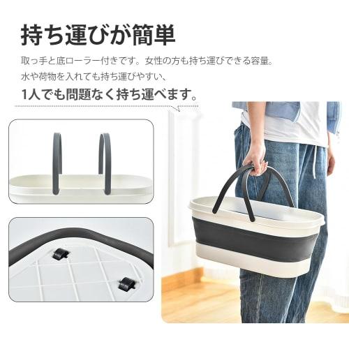 RULAYMAN Folding Mop Bucket, Washtub, 12/15L Large Capacity with Wheels and Handle, Ideal for Household Cleaning, Laundry, Outdoor Activities, and Car