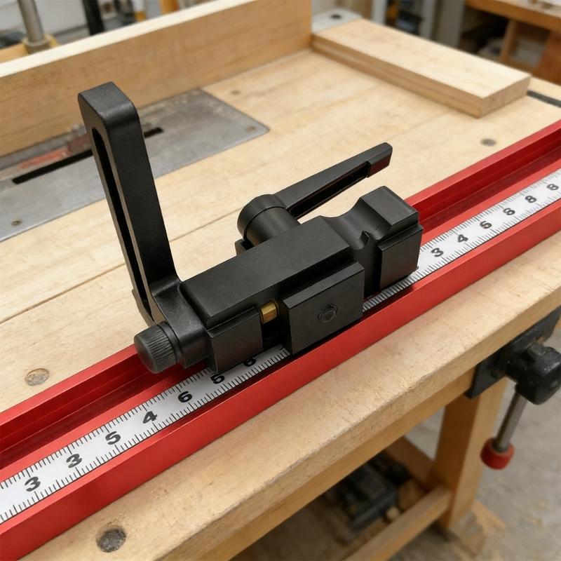 Lightweight Multipurpose Aluminum 45 Type Miter Track Stop Table Sawing Accessories T-Slot Limiter Accurate Easy Use