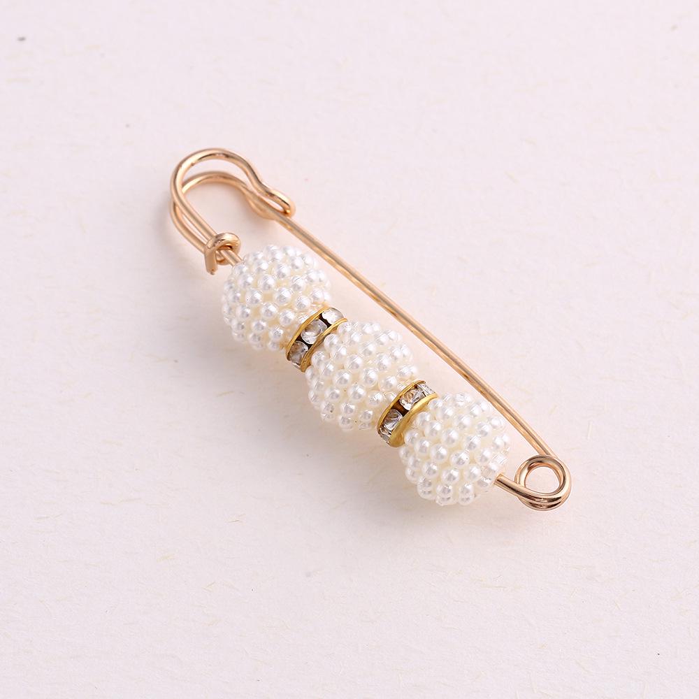 Pearl Waist Pin Brooch for Adjustable Skirt Fit