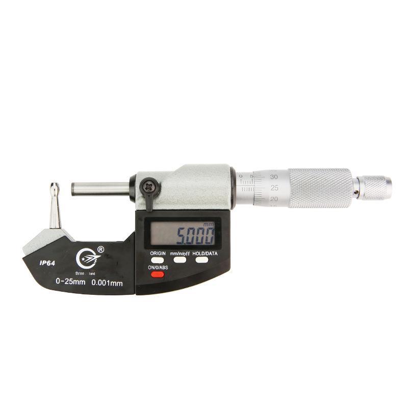 Single & Double Pointed Round Head Spline Probe Digital Caliper with 0-25mm Crimp Height Gauge