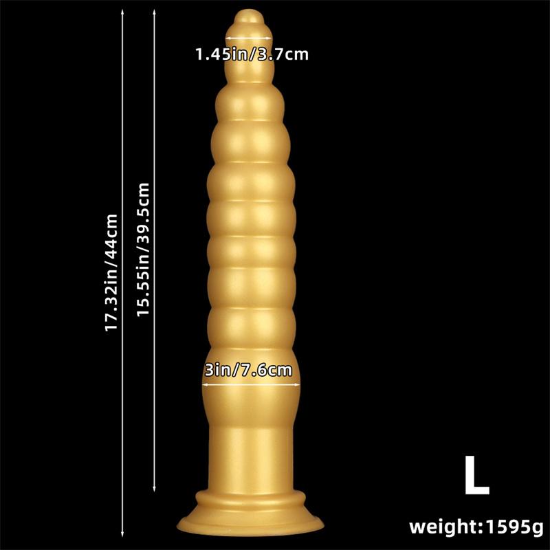 44cm Silicone Ultra-long and Ultra-thick Rear Anal Plug for Outdoor Wear Anal Strip Practice Anal Torture Tool Anal Expansion Tool Chrysanthemum Anus