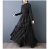 DIMANAF 2026 Spring Summer Plus Size Women Long Skirts Elastic Waist Trousers Oversize Fashion Lady Clothing Black