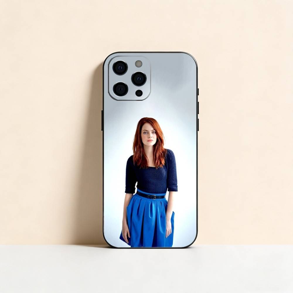 Emma Stone Phone Case For iPhone 17, 16,15,14,13,12,11 Plus,Pro Max, Others Soft Black Cover