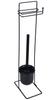 Black Toilet Stand with Brush Square Set