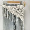 Handwoven Fringe Waistband Hollow-Out Trim Butt Curtain Jeans New Waist Hip Wrap  Fashion Accessory