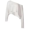 Streetwear Crop Top Off-shoulder Vintage Anni 2000 Bianco Manica Lunga Magliette Larghe Donna Casual Autunno y2k T-shirt Harajuku