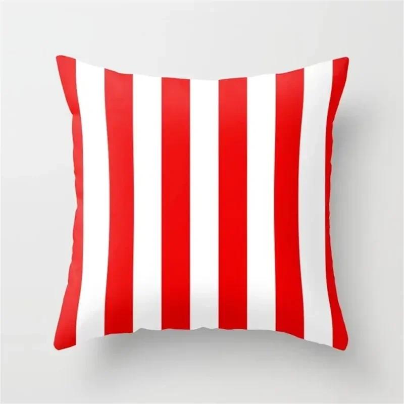 Nordic Stripes Geometric Cushions Cover  Black White Grey Polyester Pillowcase Sofa Car Home Decorative Pillow Case