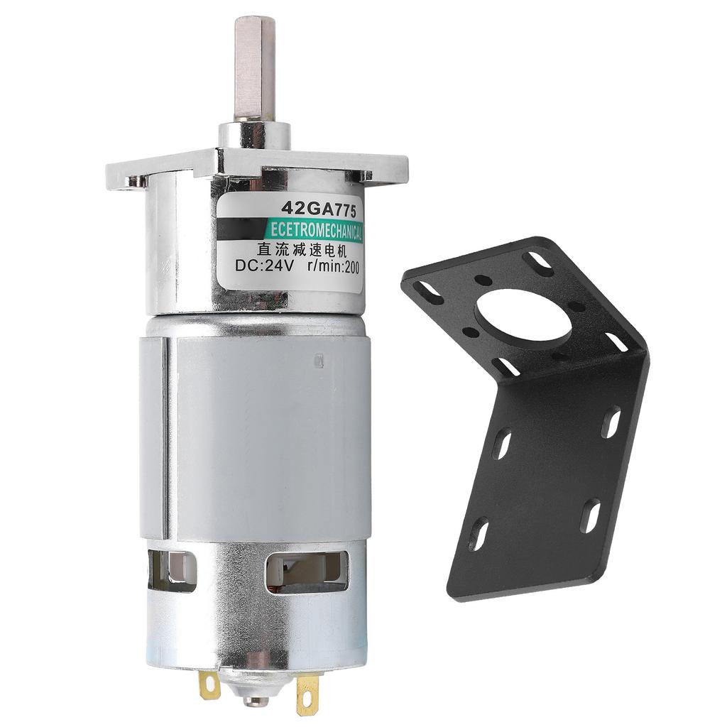   Gear Motor Small Low Speed CW CCW Permanent Magnet Bracket Sport Control 24V XD42GA755(100rpmCelsiusmin )