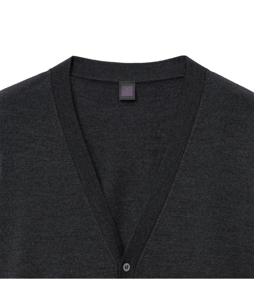 Iolo Royal V-Neck Cardigan_Charcoal