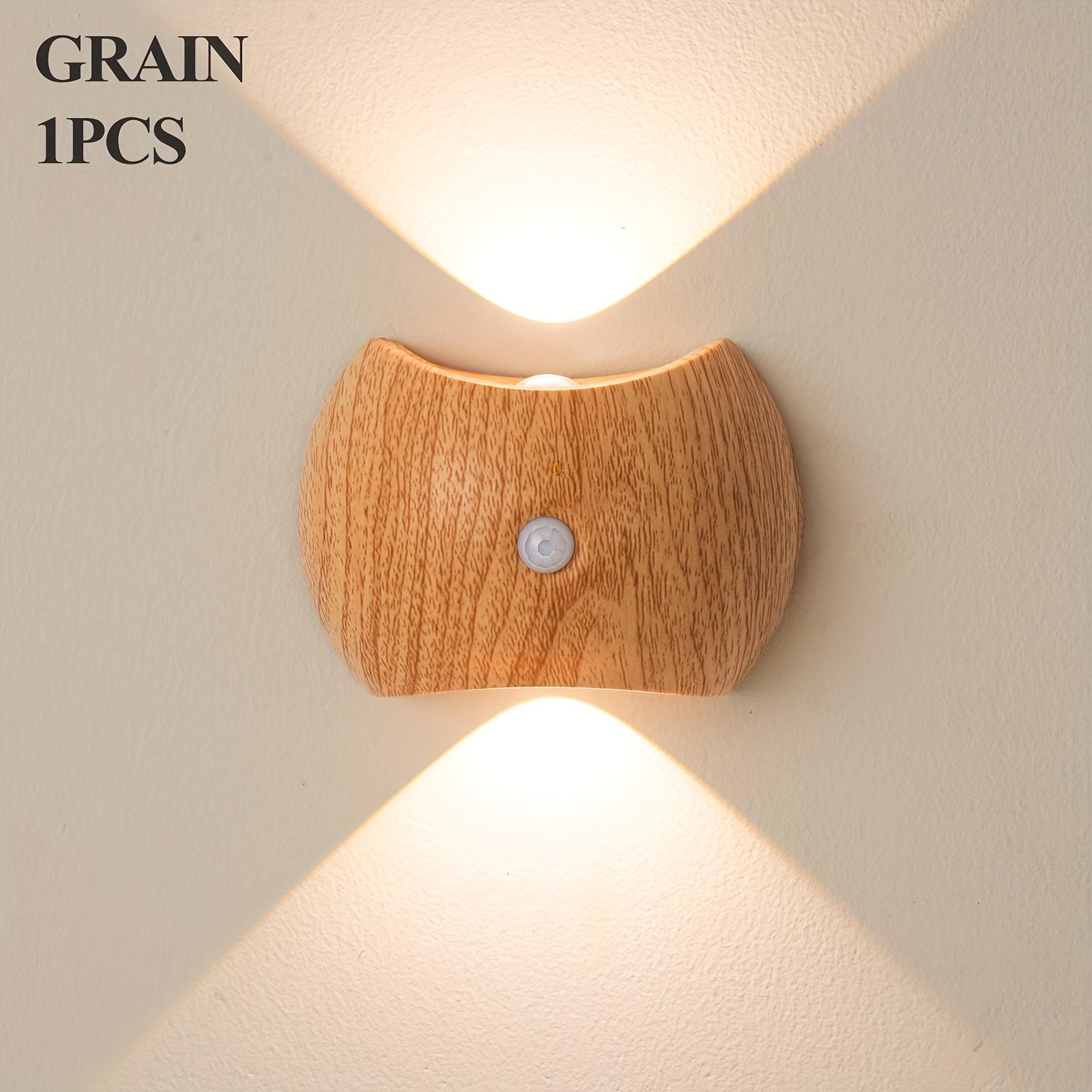 

[Умный светодиодный светильник с датчиком движения] Перезаряжаемый умный светодиодный ночник с датчиком движения - Аккумулятор 1200 мАч, Настенный светильник из полированного пластика с покрытием ABS | Портативный 1pc