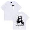 Christian Religious Jesus Forgive Them Father Bible Print T Shirts Men Women Casual Hot Sale T Shirt Retro Oversized Cotton Tees