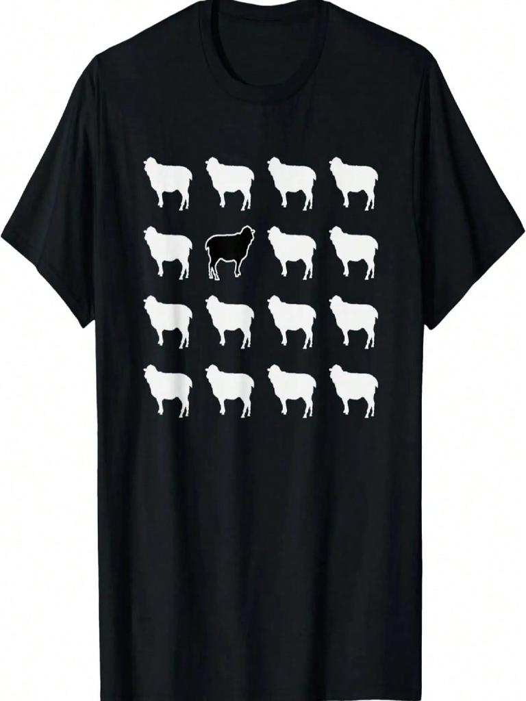 Weißes und 1 schwarzes Schaf, Lustig, Witze, Sarkastische Sprüche T-Shirt