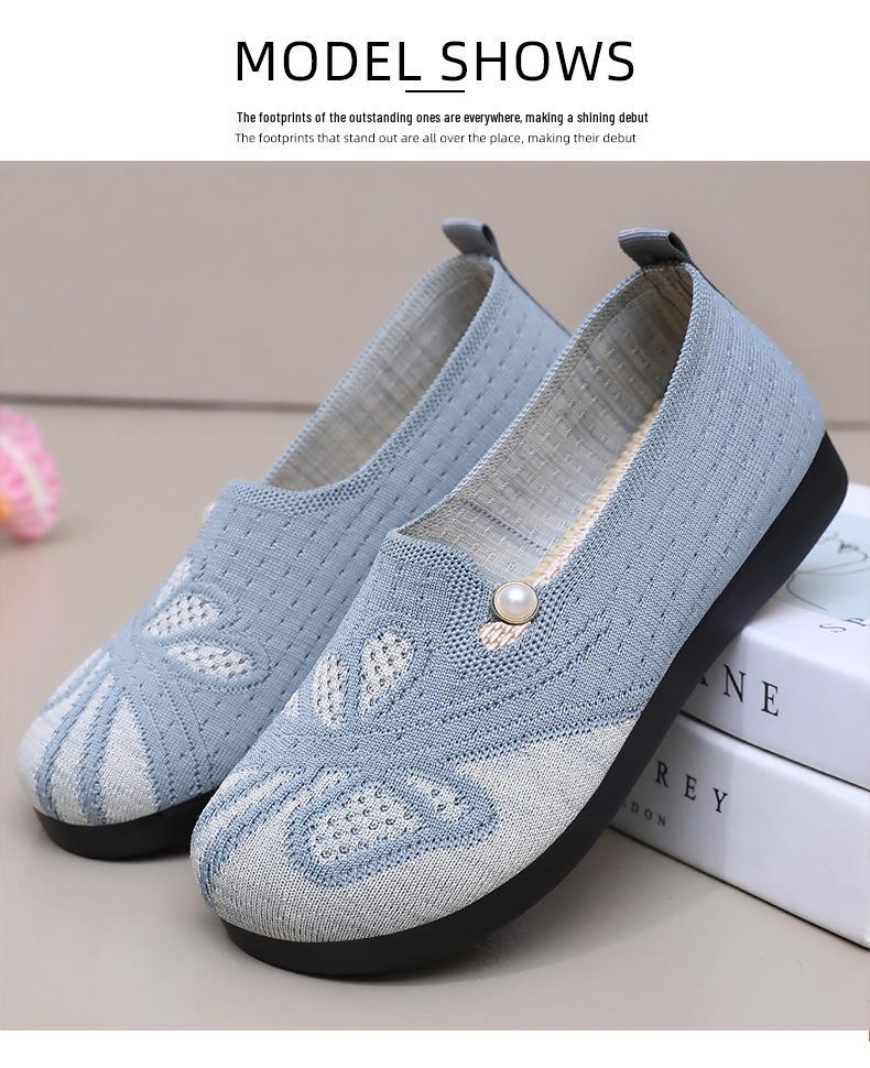 Damskie letnie codzienne wsuwane buty materiałowe - Oddychające, miękka podeszwa, wygodne, wszechstronne, antyzapachowe.