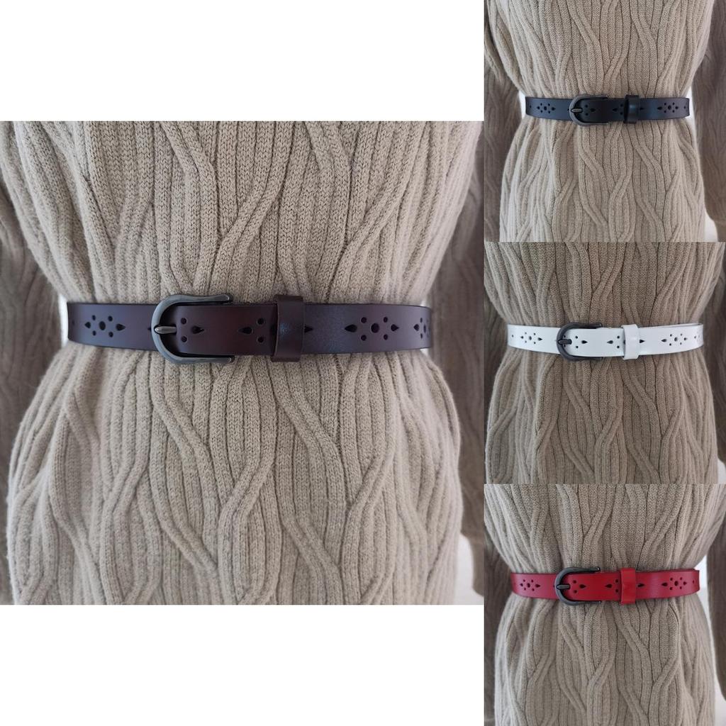 Fashionable Womens Leather Waist Belt With Alloy Closure For Daily Casual Outfits