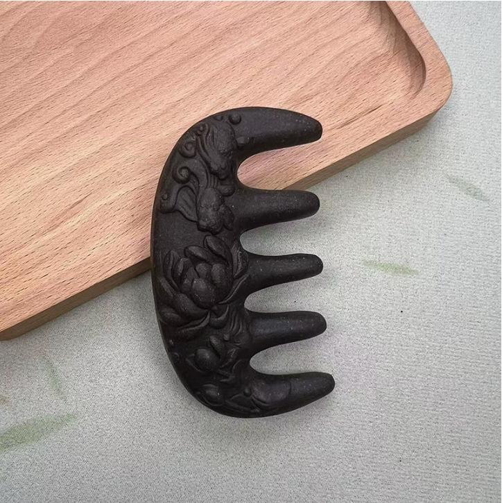 Immediate Wealth He Shou Wu Sandalwood Hair Comb - Traditional Chinese Medicine Massage Comb for Hair Care