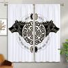 Blackout Heat Insulation Curtains Dream Starry Sky Wolf Print Curtains Children's Room Living Room Outdoor Decorative Curtains