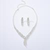 Luxury Bridal Rhinestone Necklace & Earring Set for Women