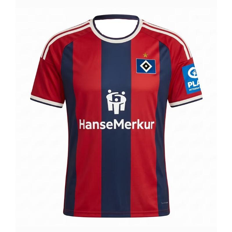 26-27 Deportes Adulto Athleisure Camiseta Hamburger SV Fútbol Tercera Equipación Transpirable Secado Rápido Verano Casual Ligera Camiseta Familiar