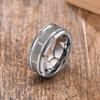 [Rockyu] Accessories Rings Men's Silver Tungsten Ring Simple 8mm Matte Finish Wide