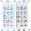 MZMSBAO 3D Embossed Crystal Epoxy Removable for Decorative Stickers for Mobile and Diaries Stickers, Resin, PVC, Girls, Phones, DIY, (2 Sheets C+D)