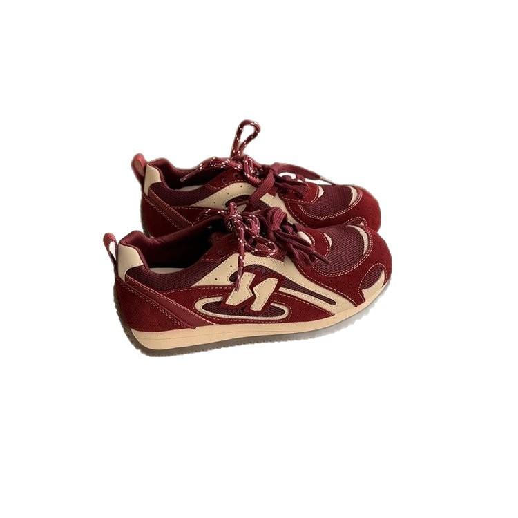 Retro Forrest Gump training shoes women's explosion 2025 autumn new mesh versatile leather platform casual running shoes