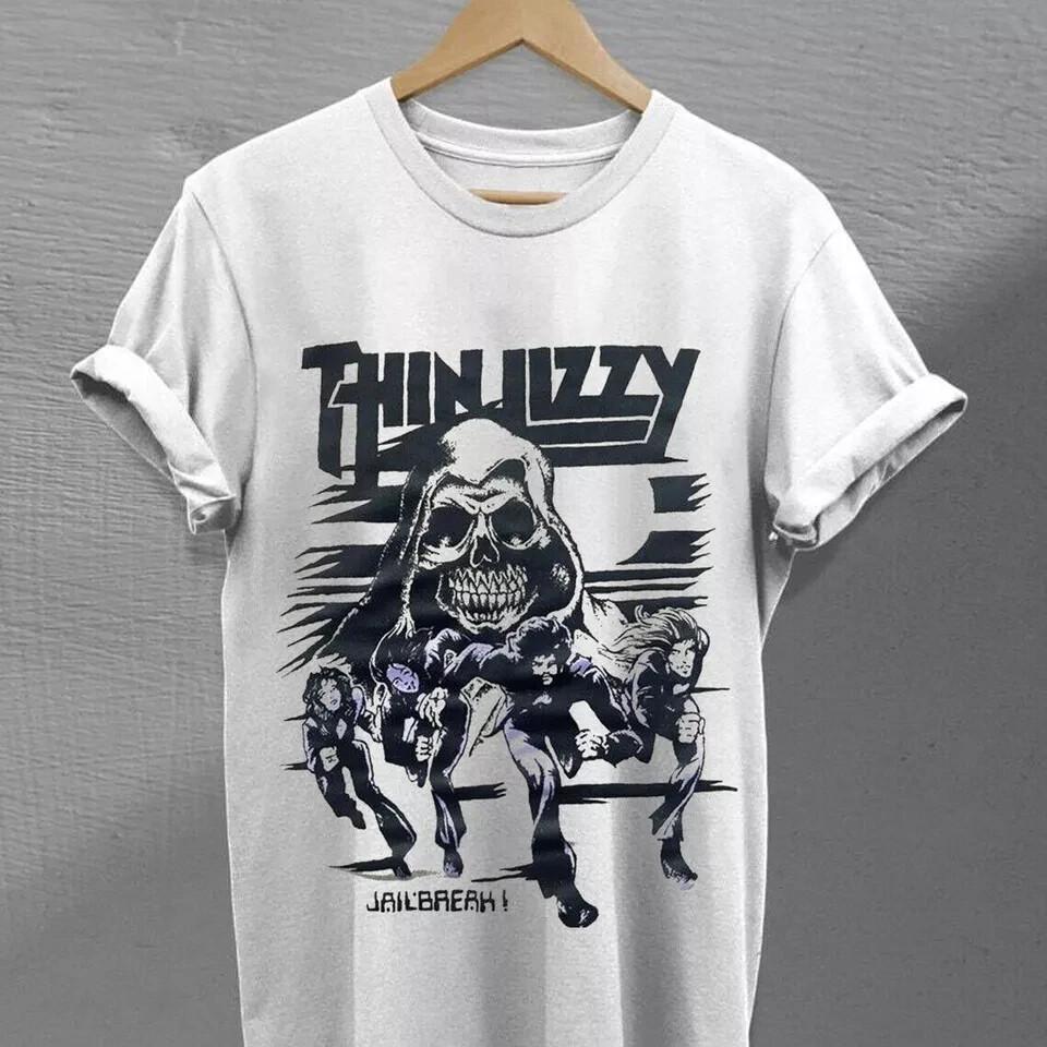 Vintage Thin Lizzy Jailbreak Reaper Rock T-Shirt Unisex T-Shirt XXL
