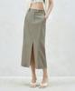 RE RHEE Front Slit Midi Skirt