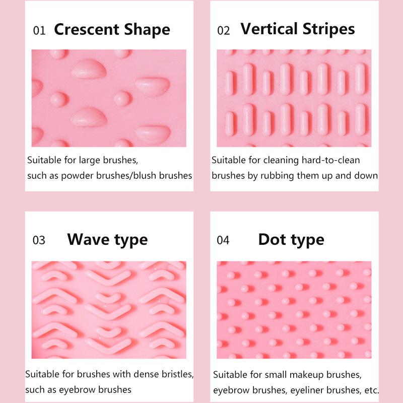 Makeup Brush Cleaning Tool Foldable Silicone Bowl Beauty Egg Cleaner Sponge Puff Washing Portable Scrub Mat Cat Ear Cosmetics