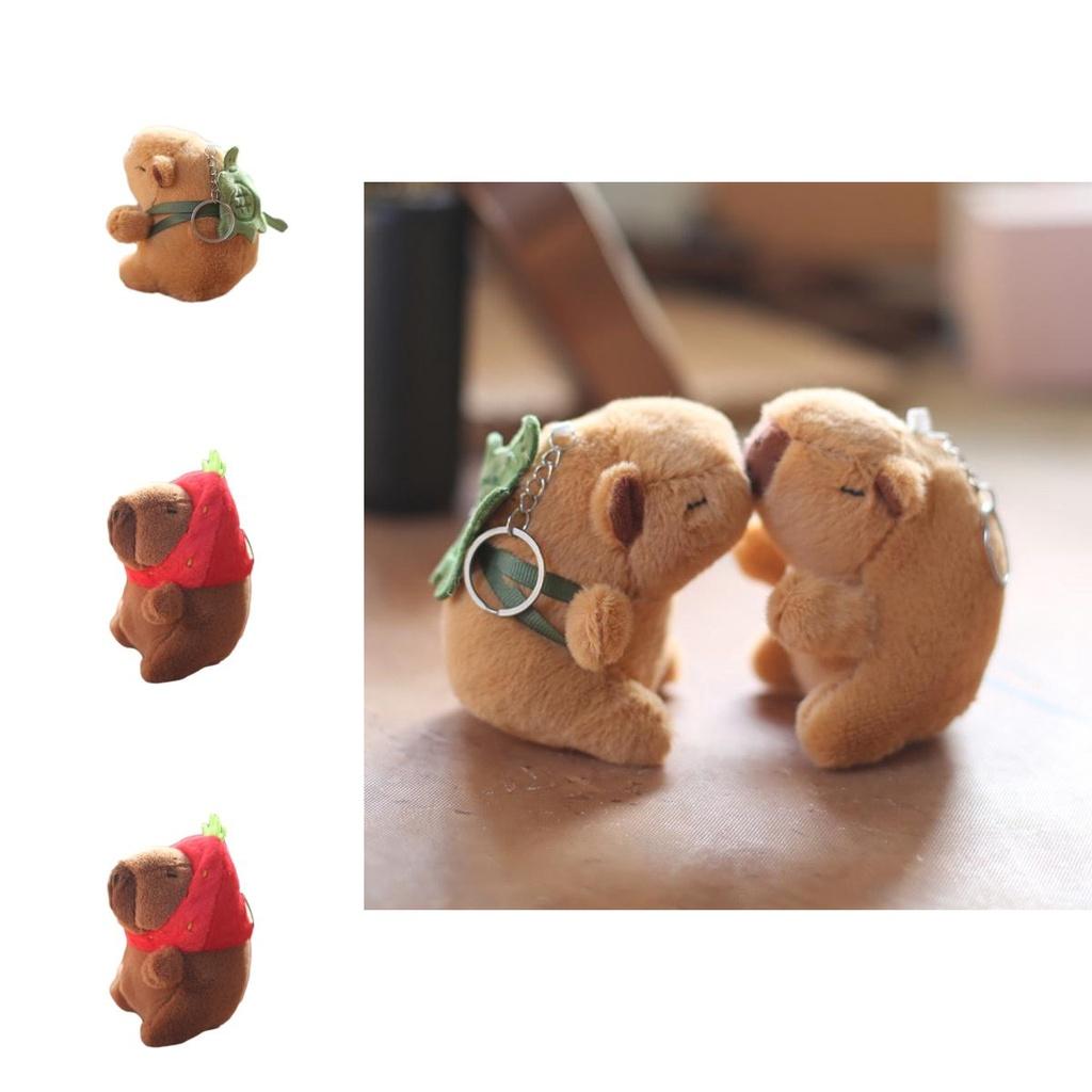 Cute Plush Capybara Keychain Pendant Toy Bag Decoration Doll
