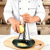Multi-functional Wooden Handle Tri-Sided Stainless Steel Grater for Fruit, Vegetables, and Cheese