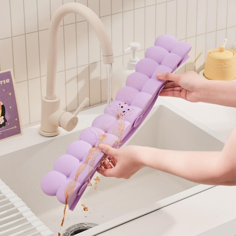 Waterproof Sink Baffle Silicone Splash Guard Anti-Splash Kitchen Water Baffle Utility Sink