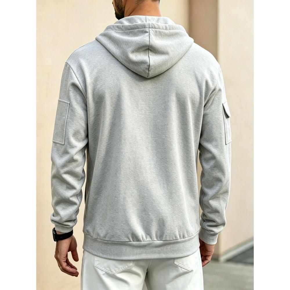 Men's autumn new fashion zipper cardigan jacket sports and leisure hoodie