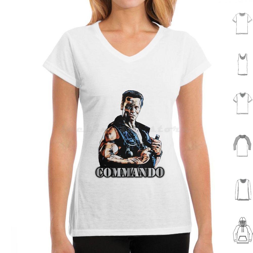 

Commando T Shirt Cotton Men Women DIY Print Commando Movies Popular A Beverly Hills Cop See You At The Party Richter Terminator 4XL