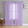 Indoor Tulle Curtains Pattern Texture Purple Girls Bedroom Exquisite Voile Curtain Living Room Kitchen Chiffon Fabric Curtains