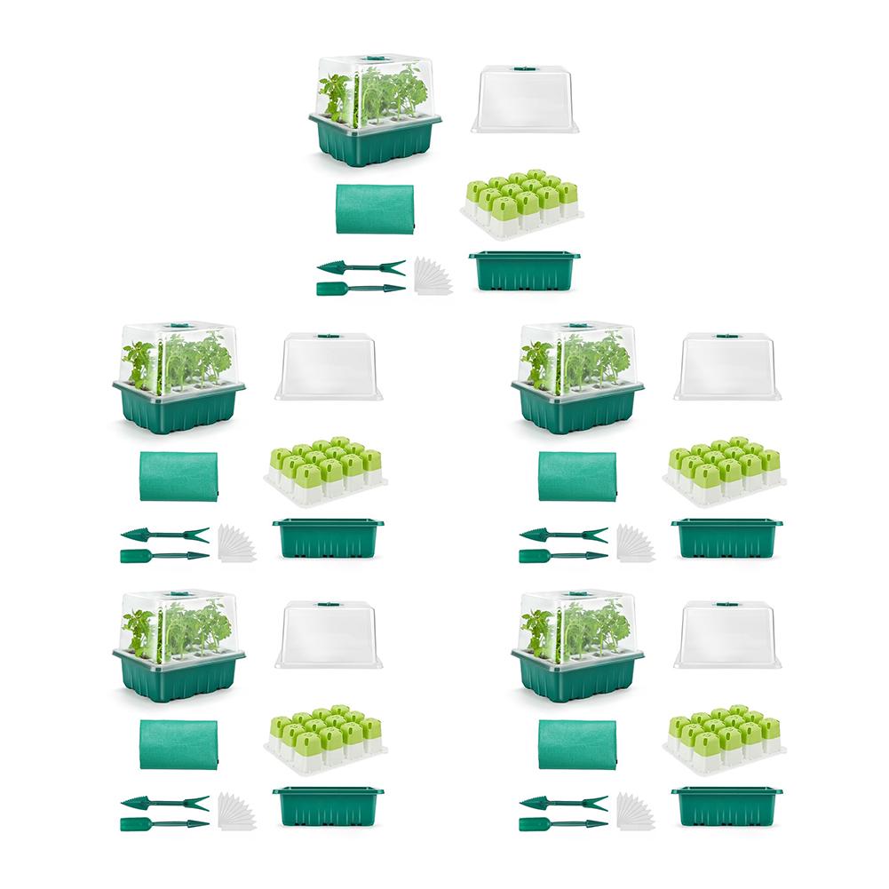 11 Holes Garden Nursery Seedling Dish Plastic Nursery Seedling Trays Seed Starter Trays Vegetable Seedling Pots Garden Supplies