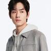 JOEONE Men's Suede-Effect Slim Fit Jacket